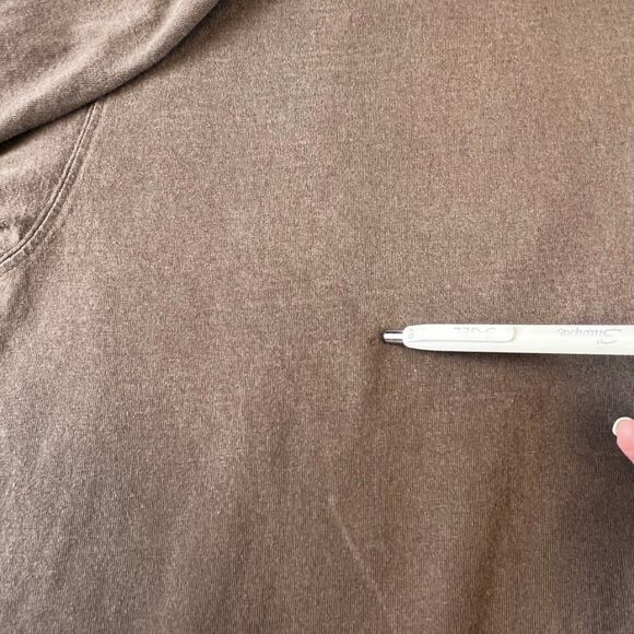 Carhartt Shirt 4X Washed Brown Workwear Streetwear Rugged Urban Long Sleeve Tee - Picture 13 of 15